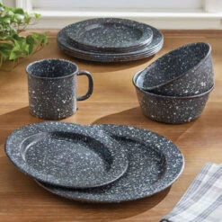 Granite Enamelware Soup Bowl - Gray 7 Granite Enamelware Soup Bowl - Gray -Park Designs Shop 065 655G 2