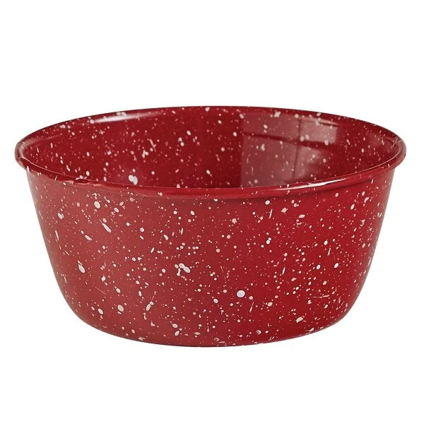 Granite Enamelware Bowl - Red 1 Granite Enamelware Bowl - Red