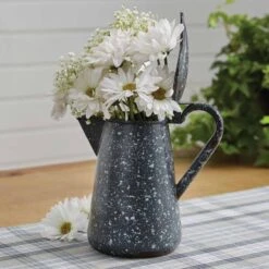Granite Enamelware Pitcher With Lid - Gray -Park Designs Shop 065 673G 3