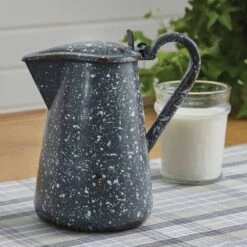 Granite Enamelware Pitcher With Lid - Gray -Park Designs Shop 065 673G 4