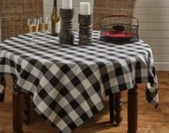 Wicklow Check Tablecloth - Black & Cream 7 Wicklow Check Tablecloth - Black & Cream -Park Designs Shop 113 05BC 3 01