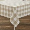 Wicklow Check Tablecloth 54" X 54" - Natural