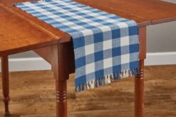 Wicklow Check Table Runner - 36"L - China Blue 7 Wicklow Check Table Runner - 36"L - China Blue -Park Designs Shop 113 12CB 01