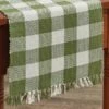 Wicklow Check Table Runner 36"L - Sage