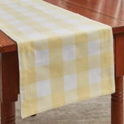 Wicklow Table Runner Backed 72" L - Yellow