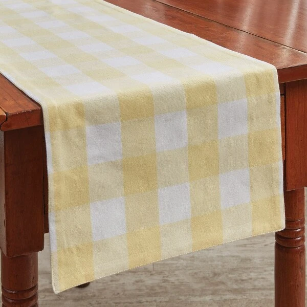Wicklow Table Runner Backed 72" L - Yellow 1 Wicklow Table Runner Backed 72" L - Yellow