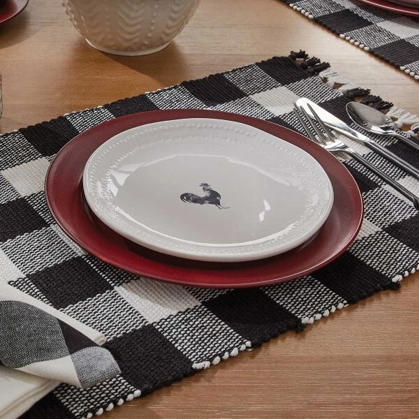 Wicklow Check Table Runner - 54"L - Black & Cream 7 Wicklow Check Table Runner - 54"L - Black & Cream - Image 7