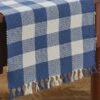 Wicklow Check Table Runner - 54"L - China Blue