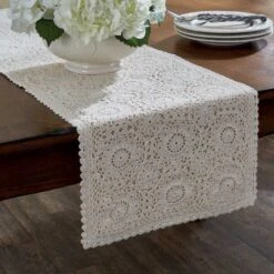 Lace Table Runner - 36"L - Cream -Park Designs Shop 120 12C 2 01