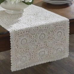 Lace Table Runner - 36"L - Cream -Park Designs Shop 120 12C 2 01