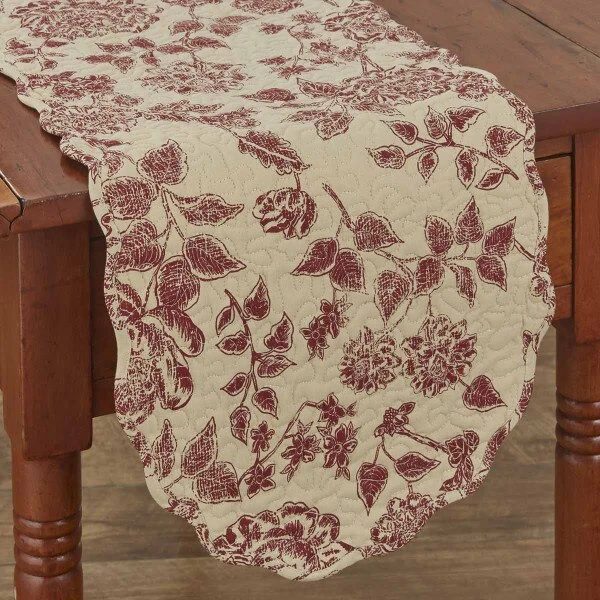 Rustic Floral Table Runner - 54"L 1 Rustic Floral Table Runner - 54"L