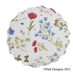 Wildflower Scalloped Round Placemat 7 Wildflower Scalloped Round Placemat -Park Designs Shop 135 01X silo 01