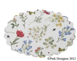 Wildflower Scalloped Placemat - Oval -Park Designs Shop 135 01 silo 01