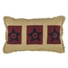 3 Star Applique Pillow - 12x20