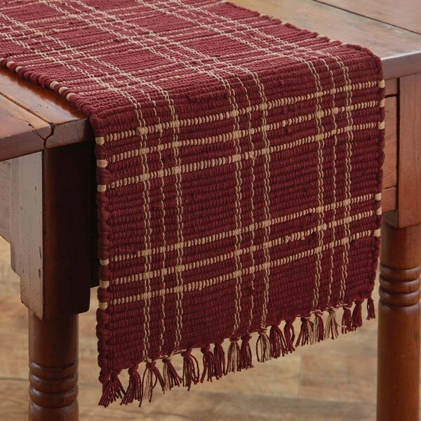 Sturbridge Chindi Table Runner - 54"L - Wine 2 Sturbridge Chindi Table Runner - 54"L - Wine - Image 2