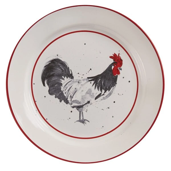 Chicken Coop Salad Plate - Rooster 1 Chicken Coop Salad Plate - Rooster