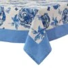 Patricia Heaton Home Florals And Flitters Tablecloth 54" X 54" - Blue