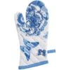 Patricia Heaton Home Florals And Flitters Floral Oven Mitt - Blue