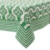 Patricia Heaton Home Geo Tablecloth 54" X 54" - Green