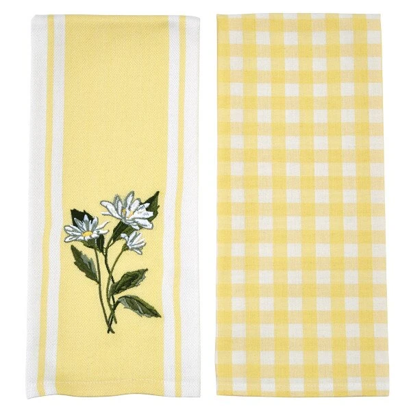 Forever Spring 2 Dishtowel Set-Yellow 1 Forever Spring 2 Dishtowel Set-Yellow