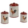 Break Of Day Rooster Set Of 3 Canister Set