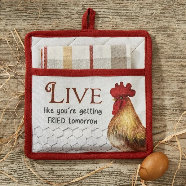 Live Like You're Fried Pocket Potholder Set 2 Live Like You're Fried Pocket Potholder Set - Image 2