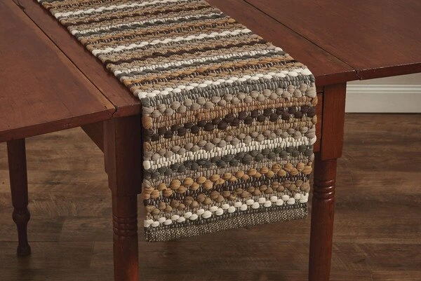 Mineral Stripe Table Runner - Chindi - 54"L 2 Mineral Stripe Table Runner - Chindi - 54"L - Image 2