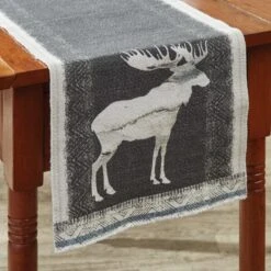 Into The Woods Moose Table Runner 54"L