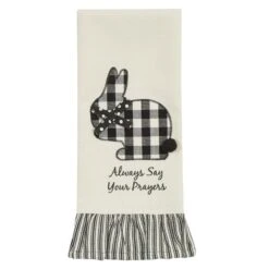 Always Say Your Prayers Applique Dishtowel