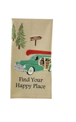 Happy Place Embroidered Dishtowel -Park Designs Shop 73 115 2 01