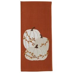 Cream Pumpkins Dishtowel