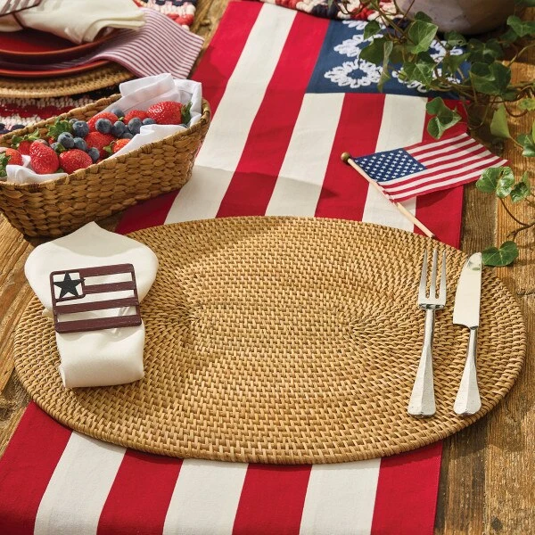 Rattan Oval Placemat 2 Rattan Oval Placemat - Image 2