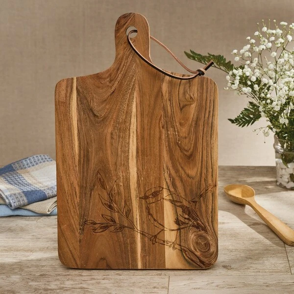 Leaves Etched Wood Cutting Board 2 Leaves Etched Wood Cutting Board - Image 2