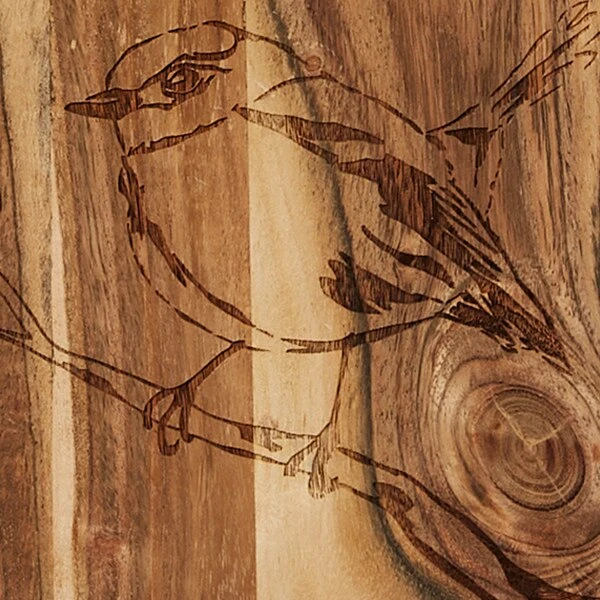 Leaves Etched Wood Cutting Board 3 Leaves Etched Wood Cutting Board - Image 3