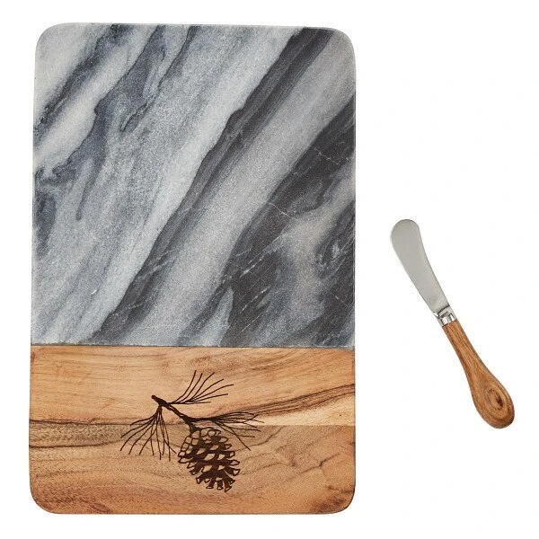 Rustic Pine Cutting Board With Spreader 1 Rustic Pine Cutting Board With Spreader