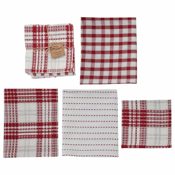 Peppermint Plaid 3 Dishtowel & 1 Dishcloth Set 3 Peppermint Plaid 3 Dishtowel & 1 Dishcloth Set - Image 3