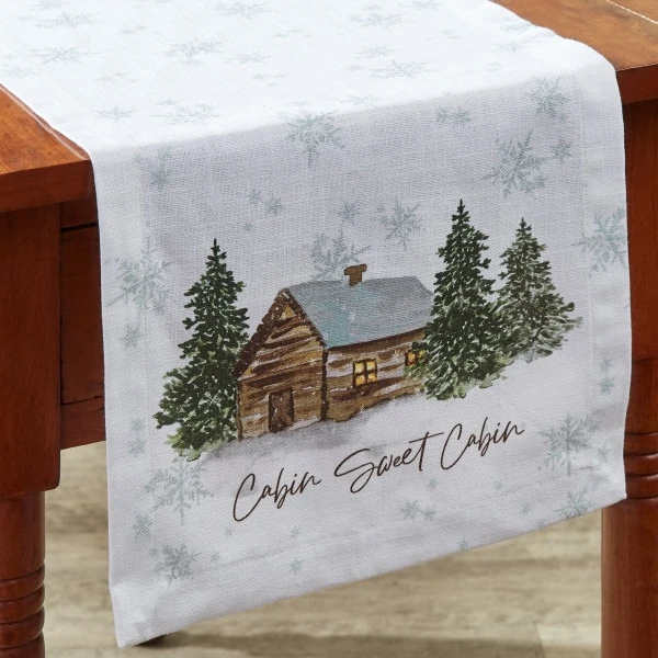 Cabin Sweet Cabin Table Runner 54"L 1 Cabin Sweet Cabin Table Runner 54"L