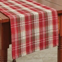 Fireside Plaid Table Runner 36" L