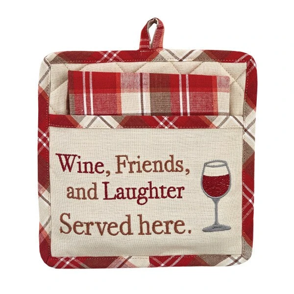 Fireside Plaid Pocket Potholder Set 1 Fireside Plaid Pocket Potholder Set