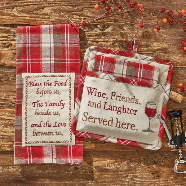 Fireside Plaid Pocket Potholder Set 2 Fireside Plaid Pocket Potholder Set - Image 2