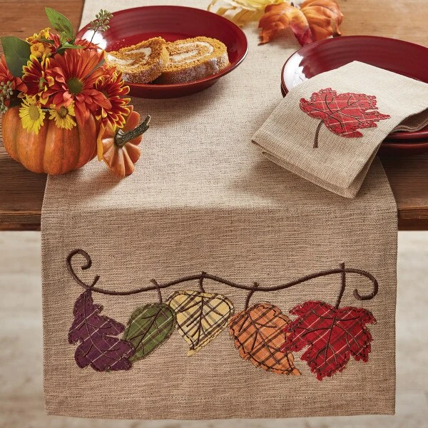 September Leaves Table Runner 54" L 2 September Leaves Table Runner 54" L - Image 2