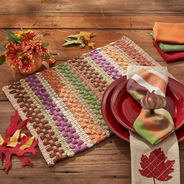 Fall Colors Chindi Placemat 2 Fall Colors Chindi Placemat - Image 2
