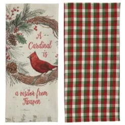 Wild And Beautiful Holiday Cardinal 2 Dishtowel Set -Park Designs Shop 9940 102C 3