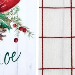 Poinsettia Pine 2 Dishtowel Set - Cardinal -Park Designs Shop 9945 102C 3