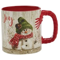 Farmhouse Snowman Mug