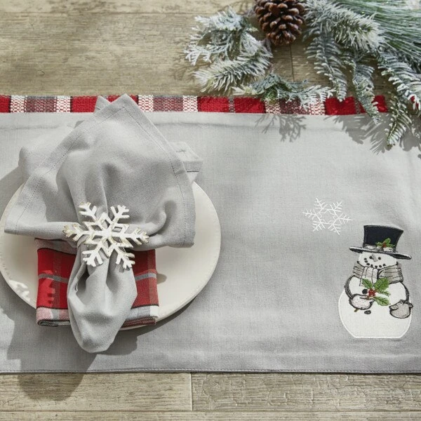 Snowman And Holly Placemat 2 Snowman And Holly Placemat - Image 2