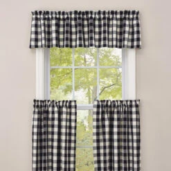 Checkerboard Star Check Valance - 72x14 -Park Designs Shop Checkerboard Star Check Valance 72x14 762242380349 image3 41433.1689047220