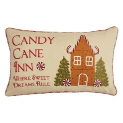 Christmas Memories Candy Cane Inn Pillow Set - 12x20