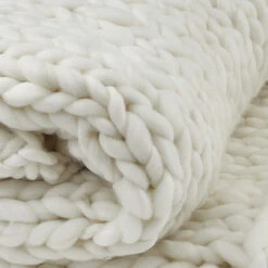 Chunky Knit Throw - White -Park Designs Shop Chunky Knit Throw White 762242033054 image3 57301.1667560188