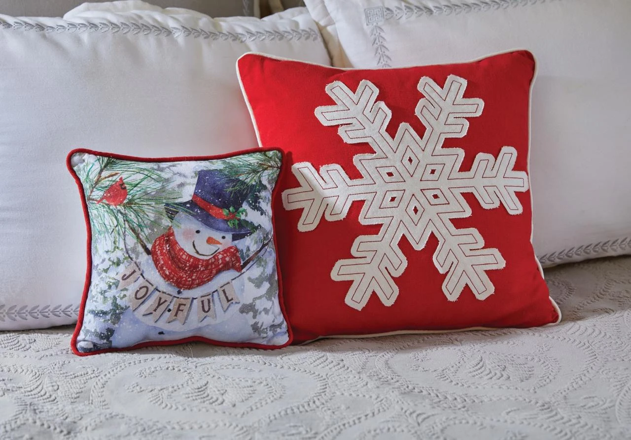 Flurry Friends Snowflake Pillow Set - 16x16 2 Flurry Friends Snowflake Pillow Set - 16x16 - Image 2